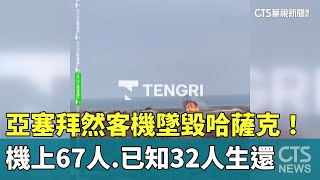 亞塞拜然客機墜毀哈薩克！　機上67人　已知32人生還｜華視新聞 20241225