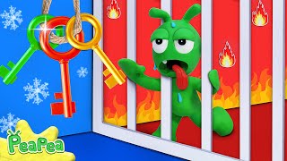 PeaPea Goes on an Escape Mission - Fun Cartoon Stories for Kids - PeaPea Channel