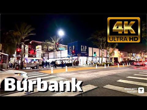 【4K】Burbank California - Downtown Walk - April 2024