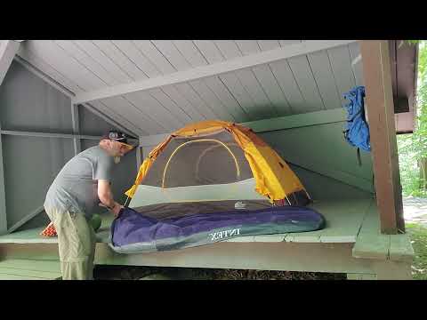 SETTING UP CAMP.... WOODFORD STATE PARK