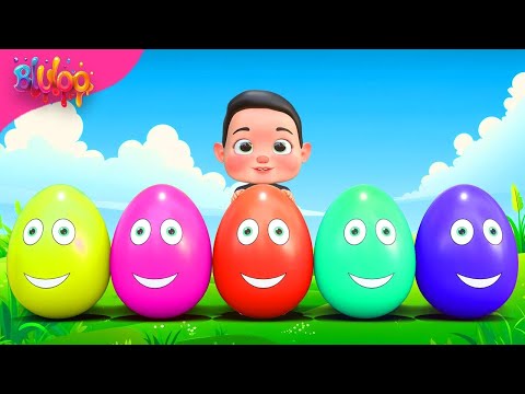 Surprise Eggs Kids Song | Colorful Eggs | BluLoo Nursery Rhymes & Kids Songs