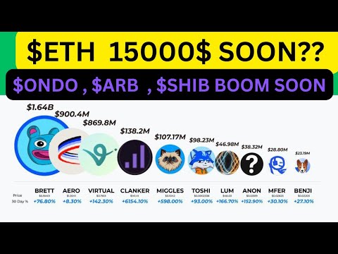 🤑$ETH 15000$ IN THIS BULLRUN?? $ONDO, $SHIB, $ARB BIG UPDATES | TOP MEME COINS TO BUY ON GATE. IO 💯