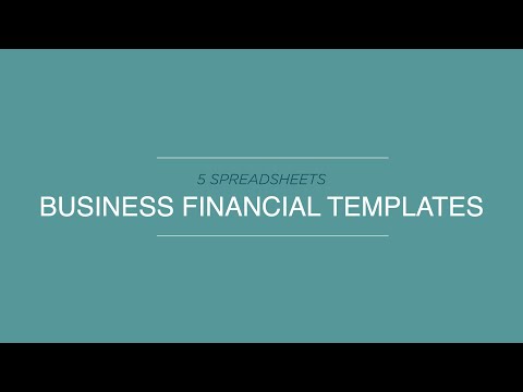 Business Financial Templates (5 Spreadsheets)