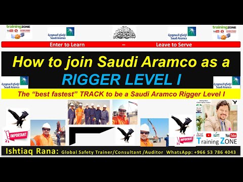 How to join Saudi Aramco as a Rigger Level I ? Saudi Aramco Rigger Level I Fastest IMPORTANT Tracks!