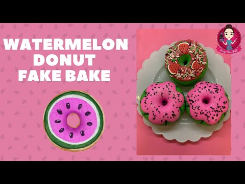 Let’s Fake Bake Watermelon Donuts #fakebake #peepthisyall