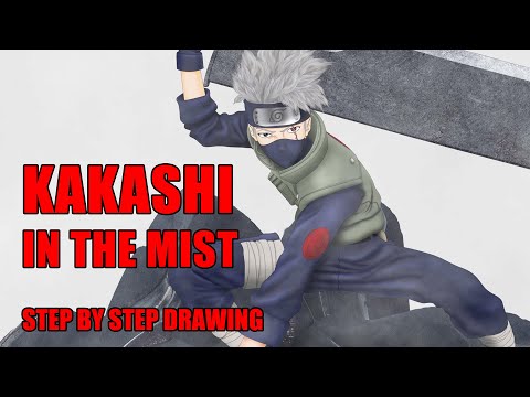 Kakashi in the mist drawing - Enjoy and relax. Step by step drawing