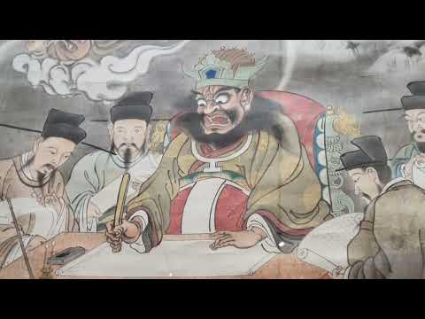 河鍋暁斎 Kawanabe Kyōsai(1831-1889)8《地獄極楽図》麻布着色 1幅 明治時代・19世紀 東京国立博物館蔵