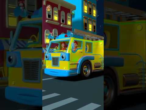 Wheels on the Fire Truck #shorts #cartoon #viral #explore #kidsmusic