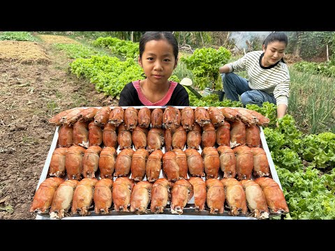 Smart girl make shrimp sprinng rolls with Mommy Sreypov - Cooking with Sreypich