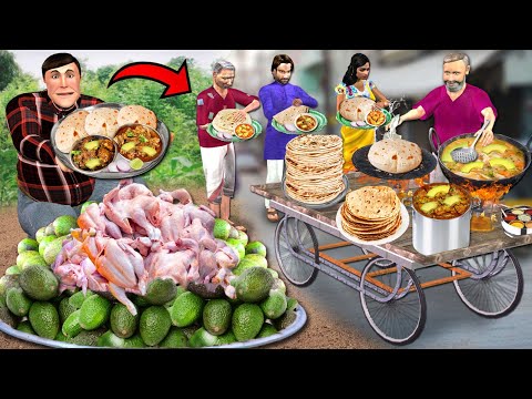 Avocado Chicken Street Food So Expensive Avocado Farm in Forest Hindi Kahaniya Hindi Moral Stories