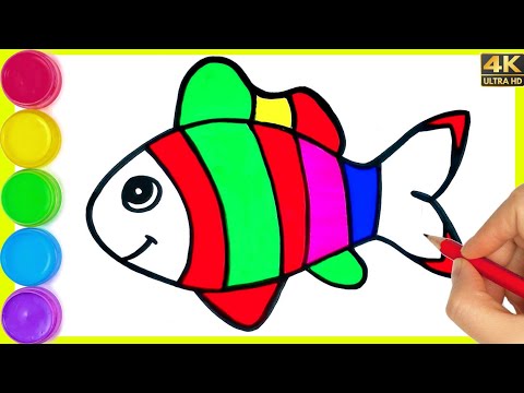 How to draw a fish || Step by step colour fish Drawing  || machhali ka drawing kaise banate hain.