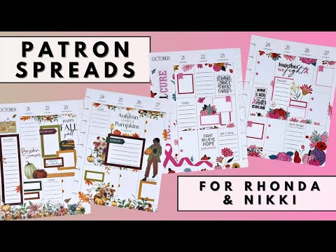 PLAN WITH ME | PATRON SPREADS FOR RHONDA & NIKKI | THE HAPPY PLANNER