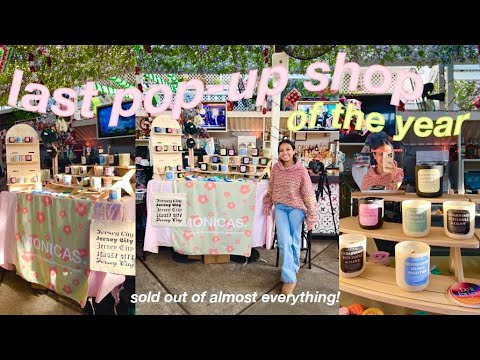 the last pop-up shop of 2023 vlog! // holiday market, sold out, booth setup