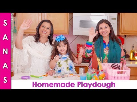 Homemade Easy to Make No Stove Colorful Play-dough for Kids in Urdu Hindi - SKS