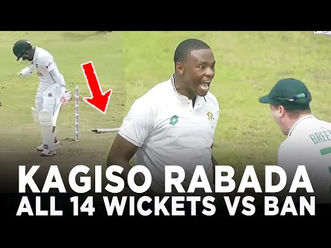 Unstoppable Kagiso Rabada All 14 Wickets in a Test Series Against Bangladesh 1st & 2nd Test | M3H1K