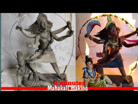 2 minutes Kali Mata making || How to make Kali Mata || Kali maa ki murti kaise banate hain