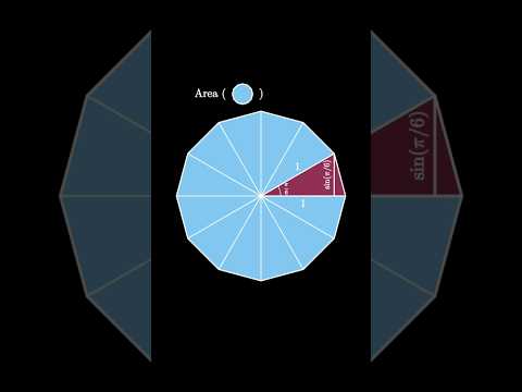 Regular dodecagon area from trig!