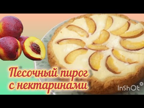 Рецепт песочного пирога с творогом и нектаринами #рецептпирога #galinapodleskikh #песочныйпирог