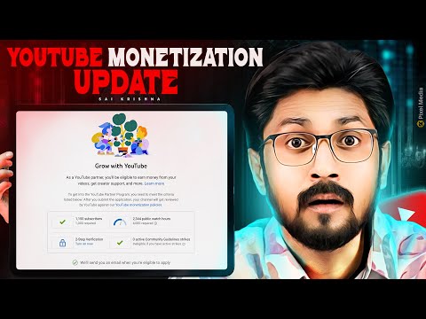 YouTube Monetization Update In Telugu By Sai Krishna