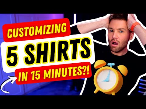 Customizing 5 SHIRTS in 15 MINUTES?!?! - 15 Minute Challenge