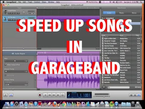 Speed Up Songs in Garageband 09