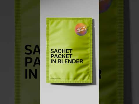 Learn how to quickly model a sachet packet in Blender using Cloth #3d #tutorial #blender