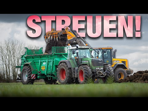 🚜Fendt & JCB in Action: Miststreuen mit 2x Tebbe Streuern💥 |  Fendt 900 & 700 Vario | Landwirtschaft