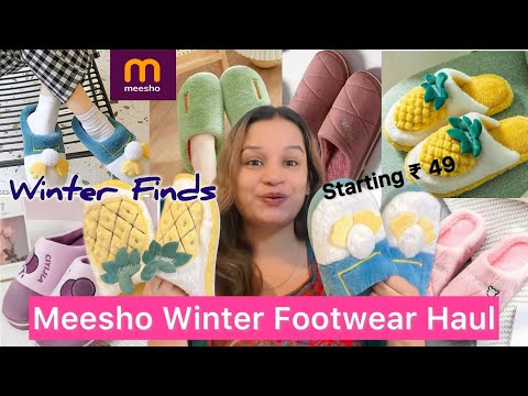 Meesho footwear Haul|Meesho Viral Pinteresty Room Sleepers Under Budget Best For Winter|Meesho Haul