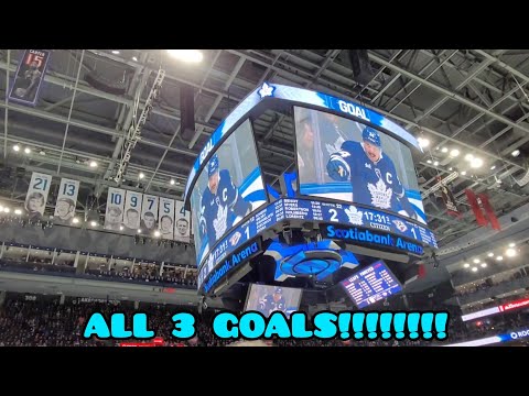 ALL 3 LEAFS GOALS LIVE!!!!!!! Vs Nashville Predators