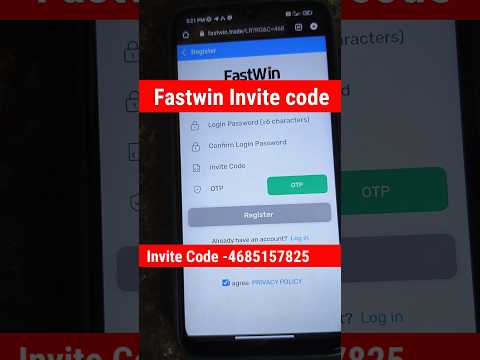 fastwin invite code | fastwin invite code kya dale | fastwin app invite code 2024 #fastwin