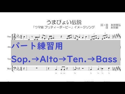 うまぴょい伝説（混声）パート練習用