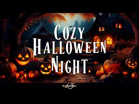 Cozy Halloween Night 🎃 8 Hrs of Spooky Sounds and Music. The Perfect Way to Celebrate Halloween!