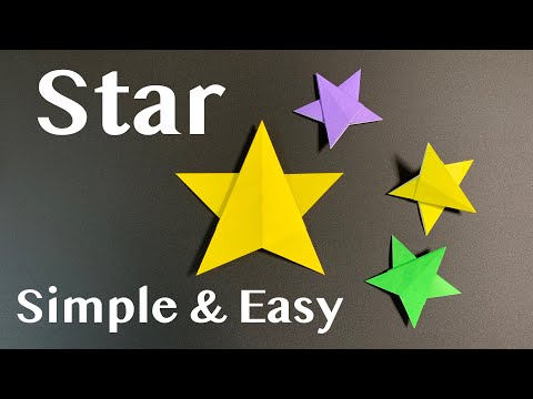 【Origami】How to make Simple & Easy Paper Star 【折り紙】おりがみ1枚で簡単な星の作り方☆ 七夕飾り ☆クリスマスの星飾り☆