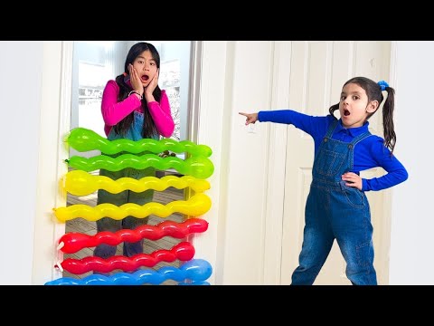 Maddie & Jannie's Colorful Balloon Challenges Adventure