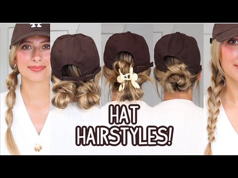 6 EASY HAIRSTYLES TO WEAR WITH HATS FOR THE FALL! MEDIUM & LONG HAIRSTYLES