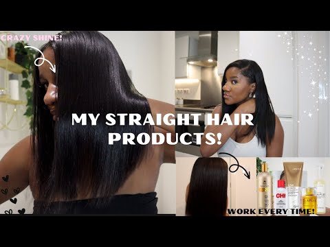 THE BEST PRODUCTS FOR TYPE 4 SILK PRESSED NATURAL HAIR! | my STRAIGHT hair routine Natural Nadine