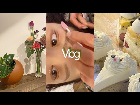 vlog,眉毛メンテ🌱ミスド食べた後の反省の日々、でもお寿司食べ放題🫡