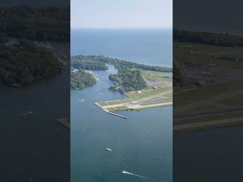 Stunning view of Harbourfront and Billy Bishop Airport on the Toronto Islands, from the CN Tower!