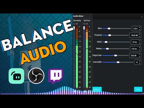 Balance Your Live Stream Audio like a Pro - in OBS Studio!