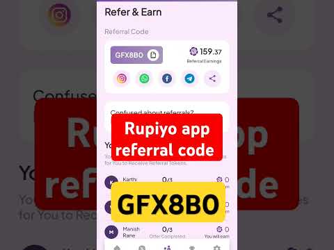 rupiyo app referral code 2024 🔥 | rupiyo app referral code |  rupiyo app ka refer code 🎉 | 🤑earn app