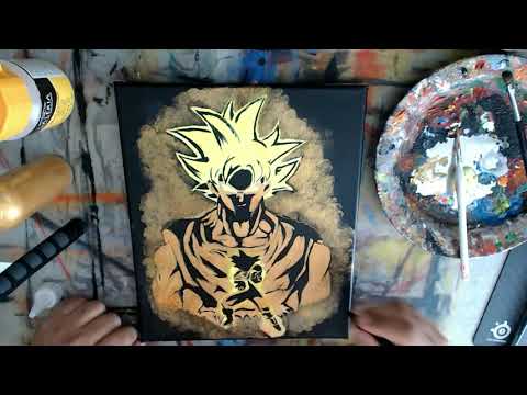 Epic Goku Dragon Ball Acrylic Painting