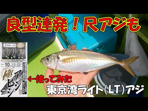 【アジ釣り】めちゃ気持ちいいアジ釣り 尺アジも 黒川丸（金沢八景）東京湾  2021/7/10 「極アジ」レビュー