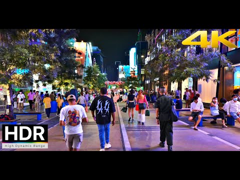 Night Walk Around Siam Square - Bangkok Downtown 2023 [4K HDR]