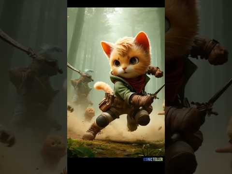 A Tiny Warrior || Bedtime story || #kitten #shorts #cat #viralvideo @IconicTeller