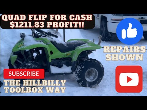 I made $1211.83 flipping a kid's quad. - The HillBilly ToolBox Way