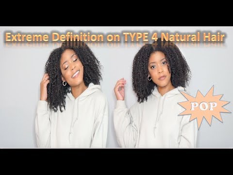 Extremely DEFINED CURLS using Aloe Vera Gel on TYPE 4 Natural Hair