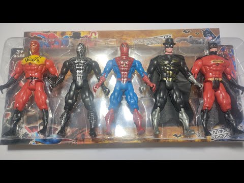 Spider-Man pop toy series Unboxing, Marvel hero toy figures, Super hero Story | ASMR