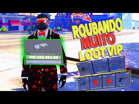 CAÇADOR DE LOOT VIP FIZEMOS A LIMPA NESSE SERVIDOR COM MOD MENU GTA RP