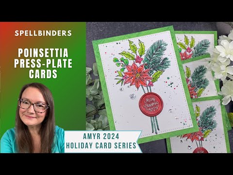 Pressed Holiday Cards | AmyR 2024 Holiday Card Series #22