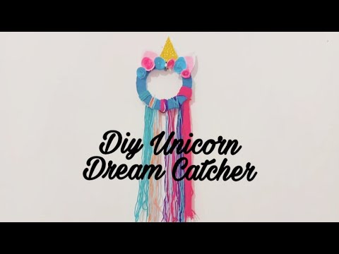 Diy unicorn Dream catcher / Diy Easy wall decor